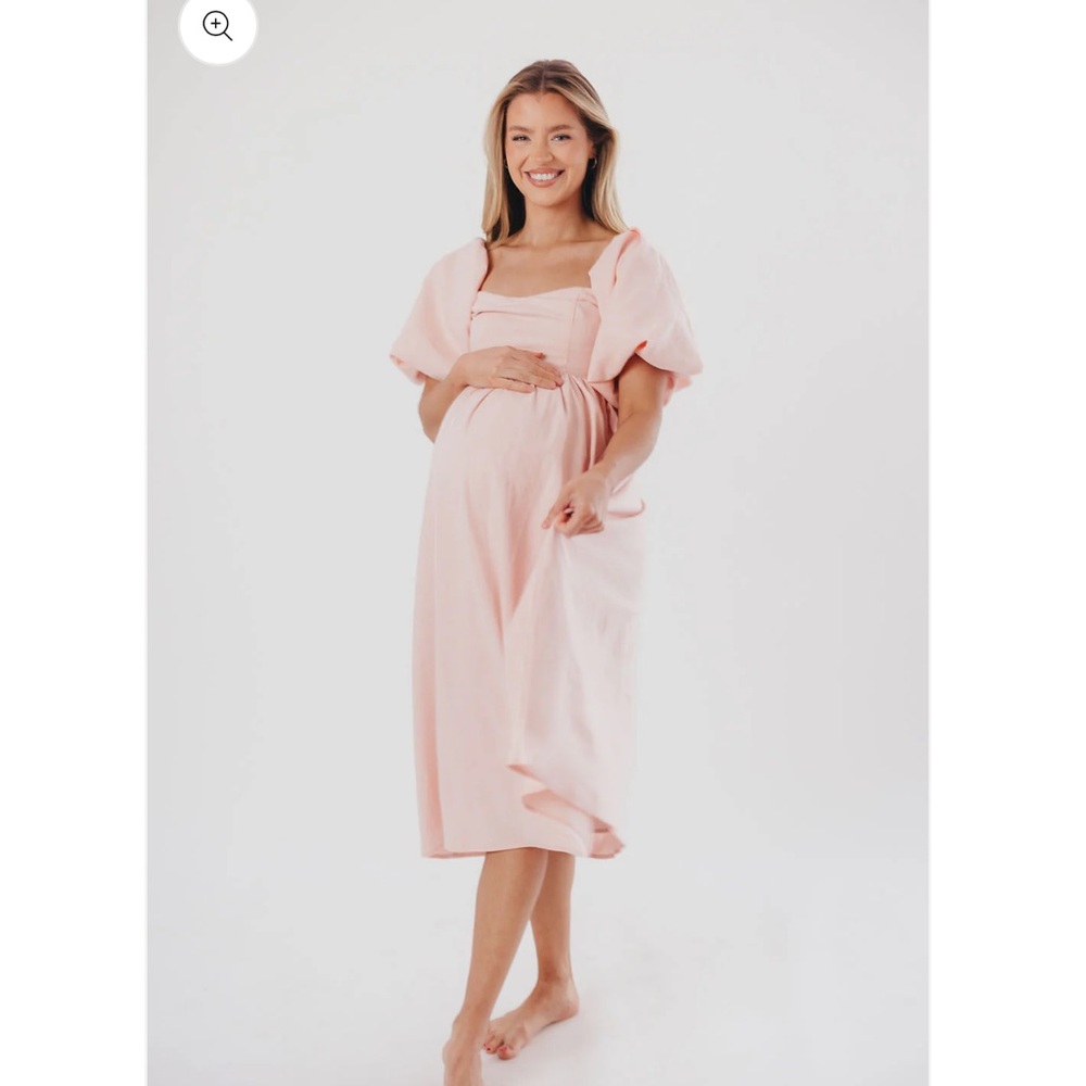 Worth Collective Soft Pink Maternity Dress